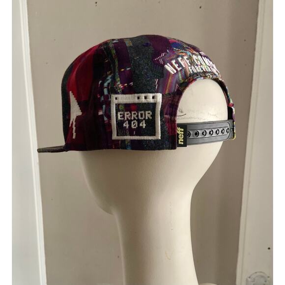 NEFF Error 404 Multicolored Digital Theme Snapback Hat sz OS - Picture 4 of 10
